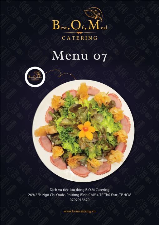 Menu 07 bàn 10 khách