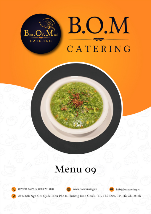Menu 09 bàn 10 khách
