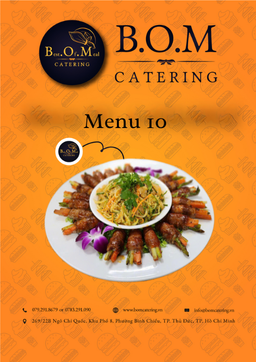 Menu 10 bàn 10 khách